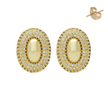 Aretes dorados brillantes